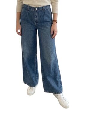 Anthropologie Pilcro Women’s Size 25 High Rise Wide Leg Jeans Blue Denim